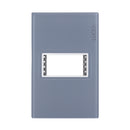 Placa Lucek Colors metálica 1 ventana gris - La nueva eléctrica