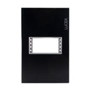 Placa Lucek Colors metálica 1 ventana negro - La nueva eléctrica