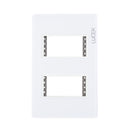 Placa Lucek Colors metálica 2 ventanas blanco - La nueva eléctrica