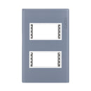 Placa Lucek Colors metálica 2 ventanas gris - La nueva eléctrica
