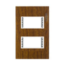 Placa Lucek Colors metálica 2 ventanas madera cerezo - La nueva eléctrica