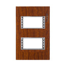 Placa Lucek Colors metálica 2 ventanas madera nogal - La nueva eléctrica