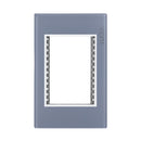 Placa Lucek Colors metálica 3 ventanas gris - La nueva eléctrica