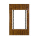 Placa Lucek Colors metálica 3 ventanas madera cerezo - La nueva eléctrica