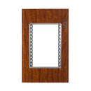 Placa Lucek Colors metálica 3 ventanas madera nogal - La nueva eléctrica