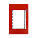 Placa Lucek Colors metálica 3 ventanas rojo - La nueva eléctrica