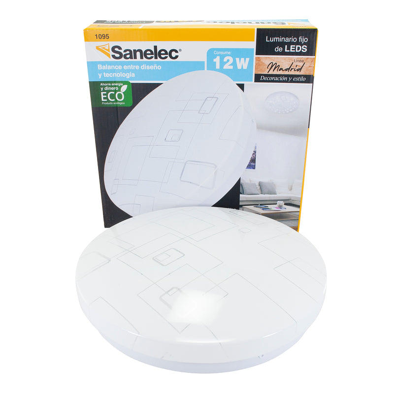 Plafón Sanelec led 12w madrid