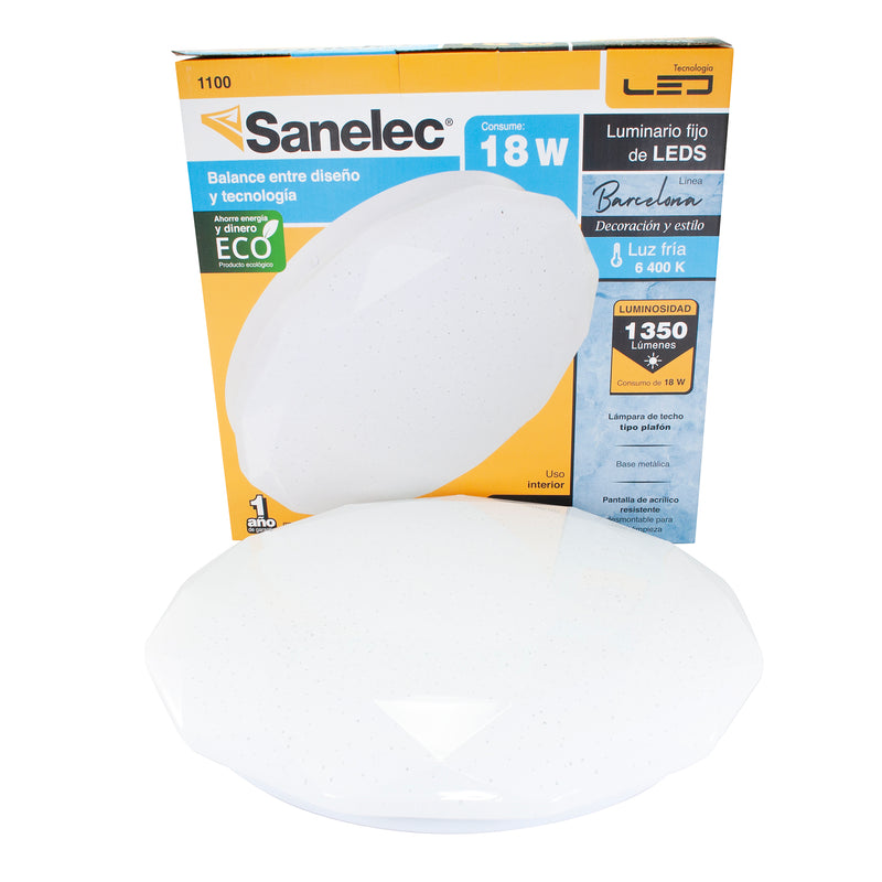 Plafón Sanelec led 18w barcelona