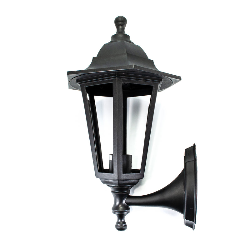 Farol Sanelec de pared colonial negro