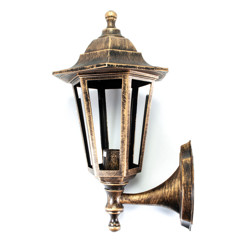 Farol Sanelec de pared colonial cobre