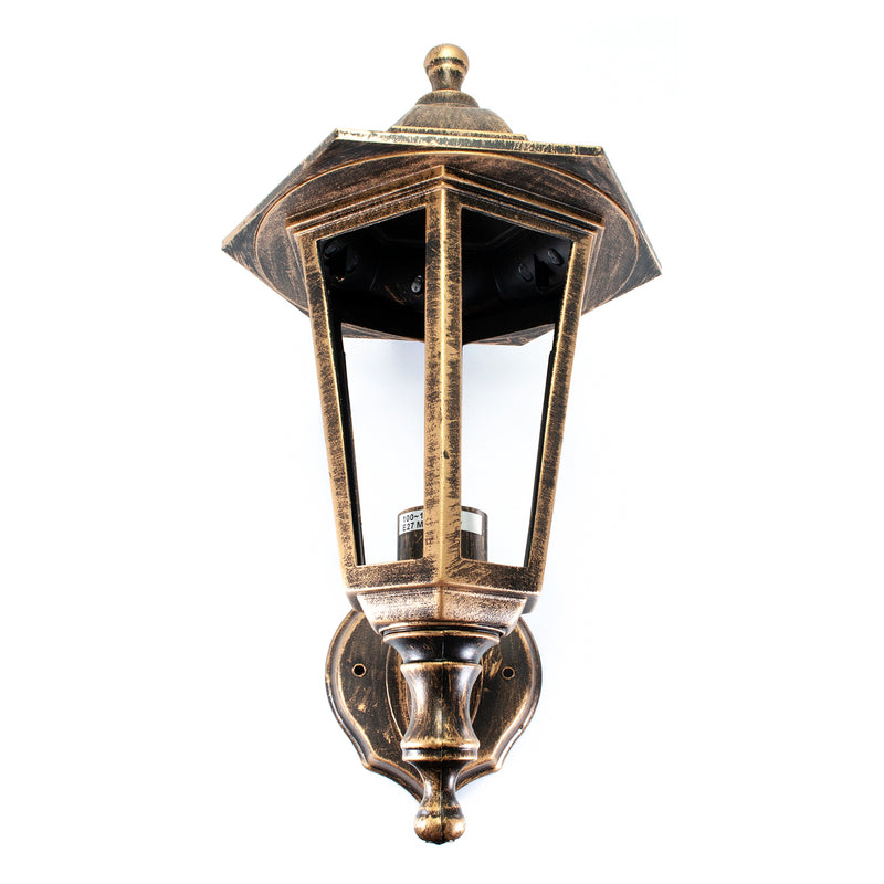 Farol Sanelec de pared colonial cobre