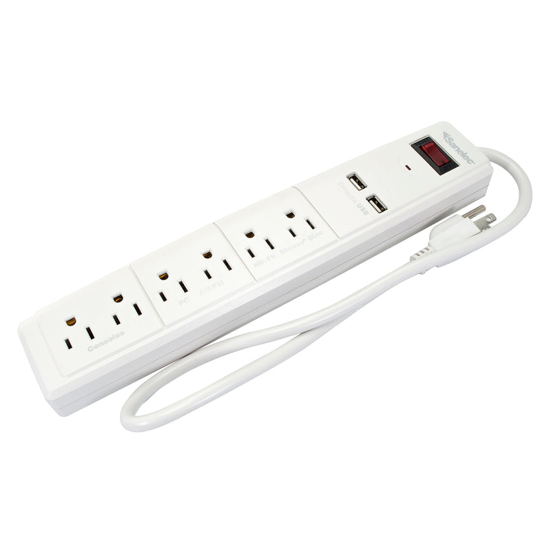 Multicontacto Sanelec 6 contactos 2 usb