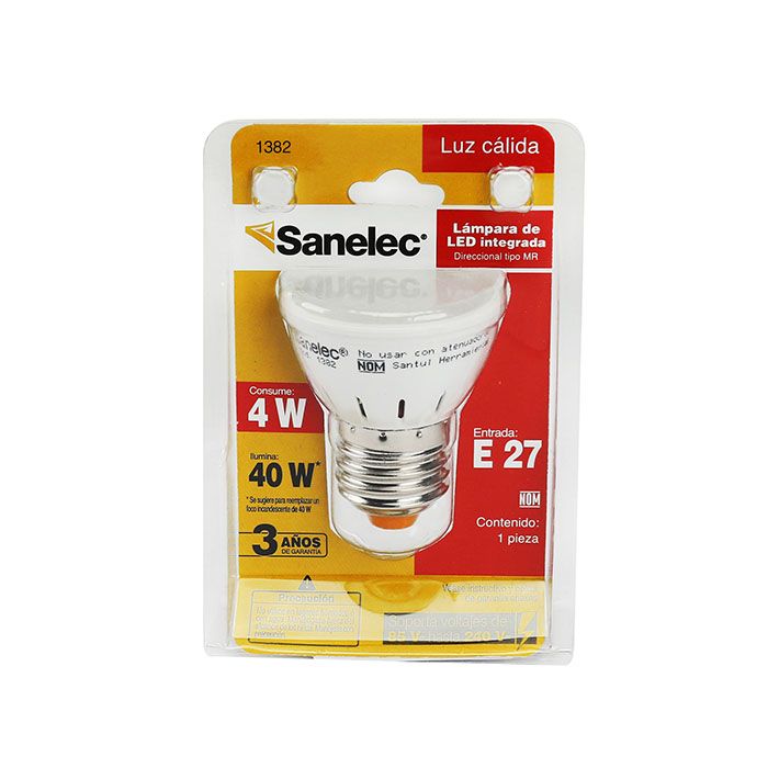 Foco Sanelec led e26 4w cálido