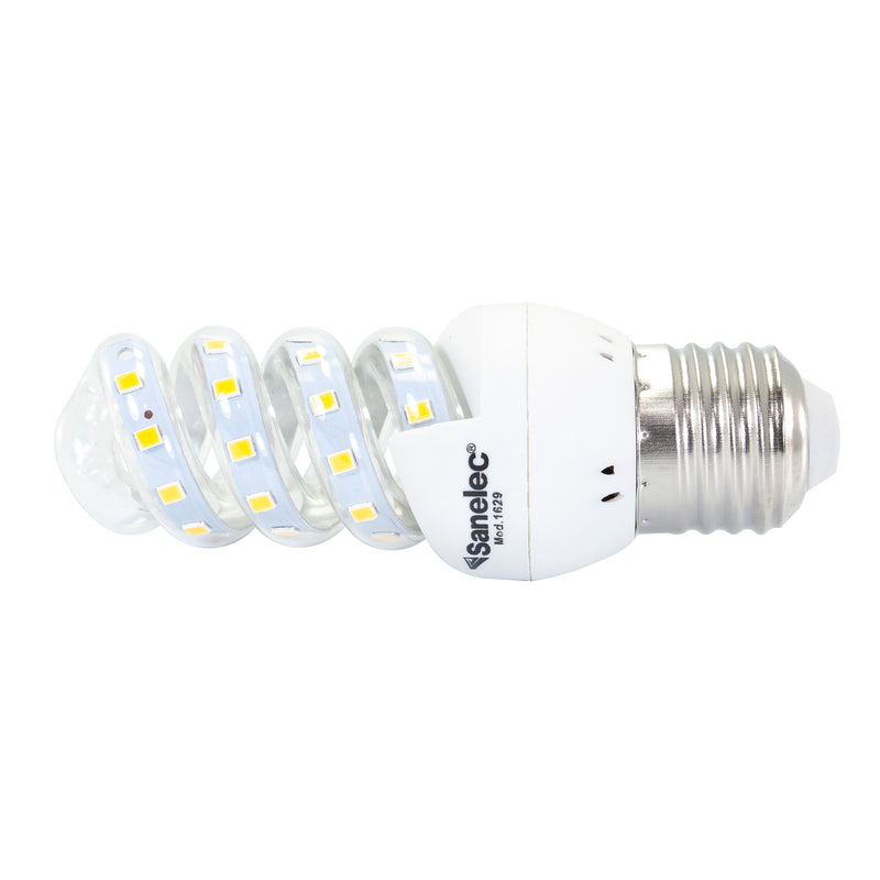 Foco Sanelec espiral led 6w luz cálidamini