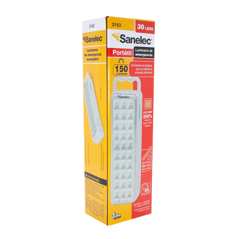 Lámpara Sanelec emergencia 30 leds