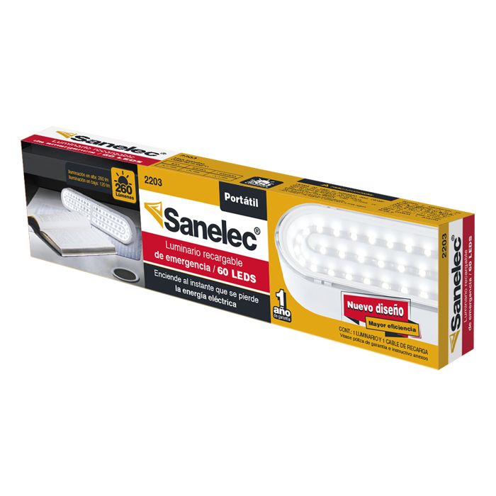 Lámpara Sanelec led 60 leds emergencia