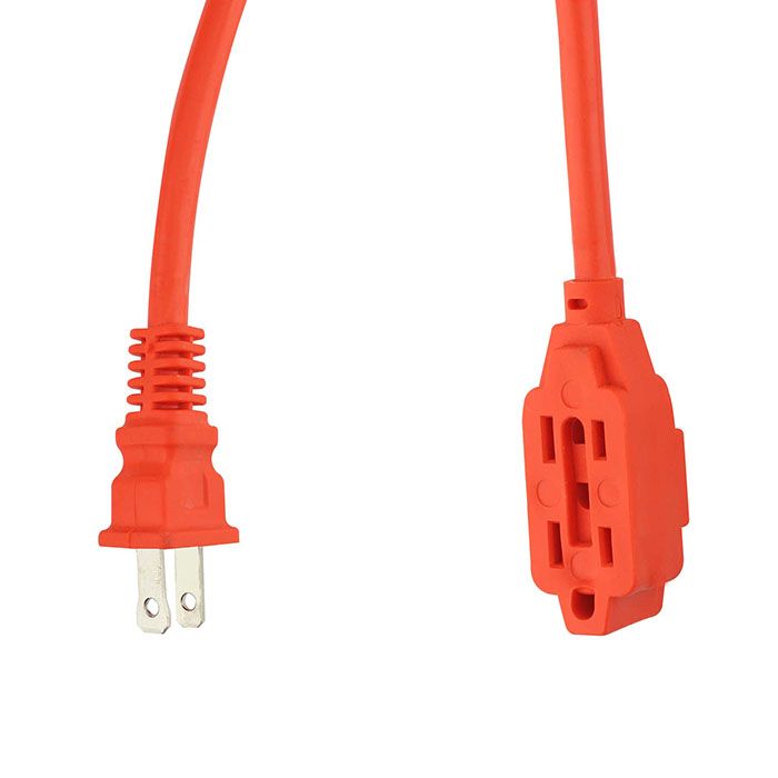 Extensión Sanelec 15 mts 2 x16 uso rudo naranja