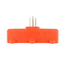 Clavija sanelec triple plana naranja - La nueva eléctrica