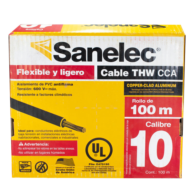 Cable Sanelec auminio cal 10 verde