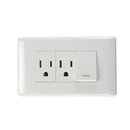 Placa Sanelec Italia con apagador y 2 contactos - La nueva eléctrica