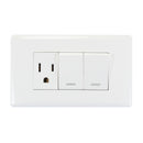 Placa Sanelec Italia con 2 apagadores y contacto - La nueva eléctrica