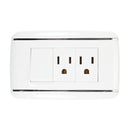 Placa Sanelec Vicenza 2 contactos y apagador - La nueva eléctrica