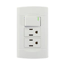 Placa sanelec roma con apagador y 2 contactos - La nueva eléctrica
