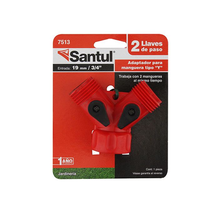 Conector Santul c/llavede paso, entrada 3/4 , 2 llave