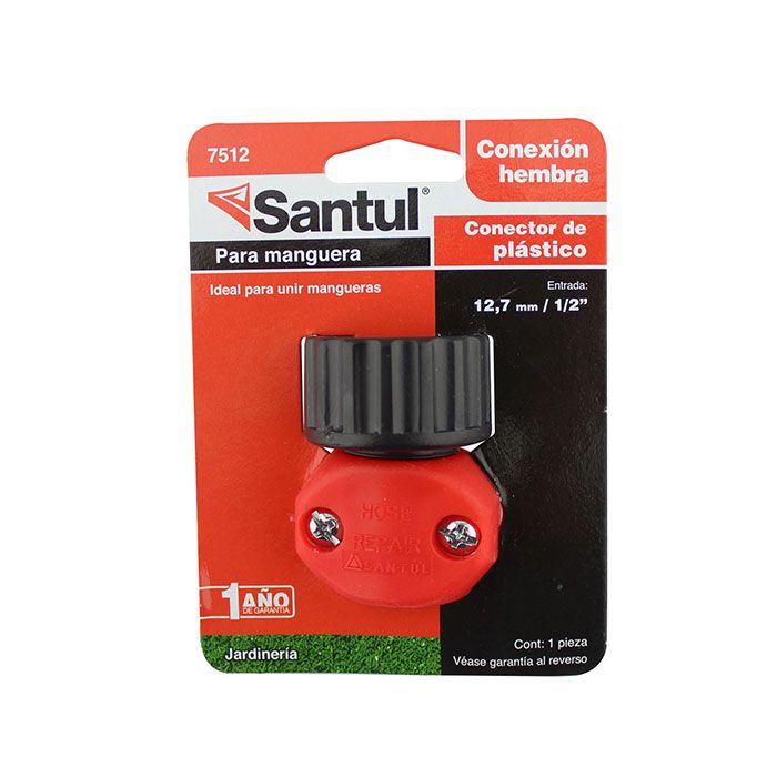 Conector Santul hembra plástico p/mangueras de 1/2