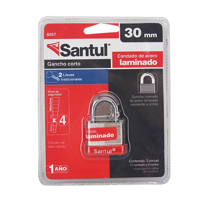 Candado Santul acero laminado 30mm