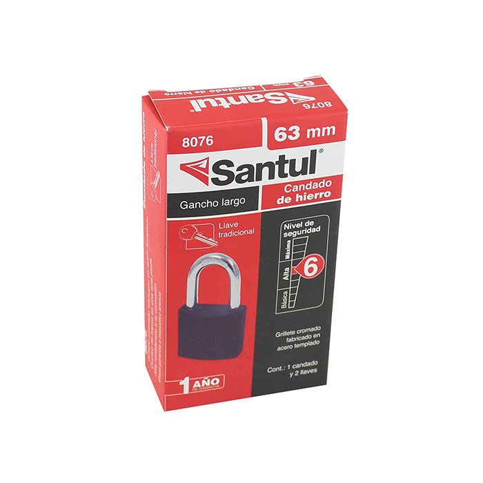 Candado Santul hierro 63mm gancho largo