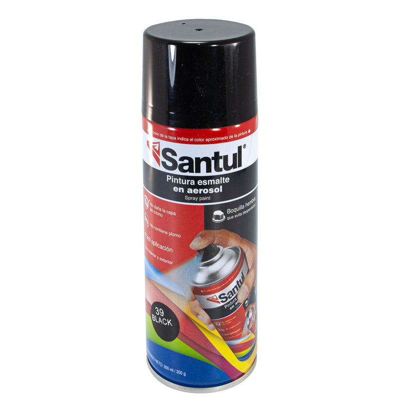 Pintura Santul aerosol negro brillante 300 ml