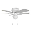 Ventilador Kley de techo con lámpara 6 aspas 30 blanco - La nueva eléctrica
