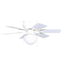 Ventilador Kley de techo con lámpara 6 aspas 30 blanco - La nueva eléctrica