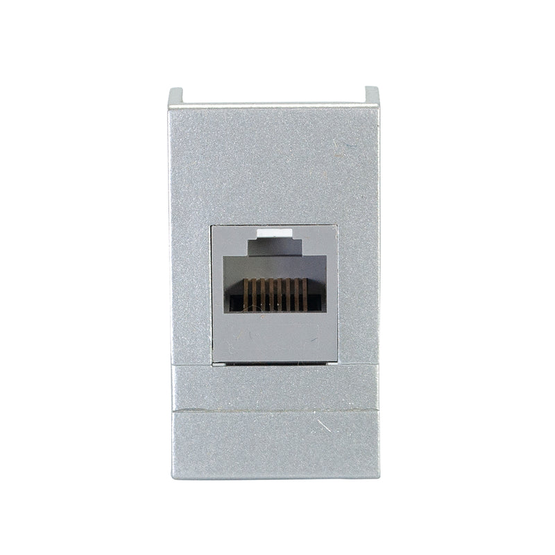 Toma Leviton modular telefonica gris