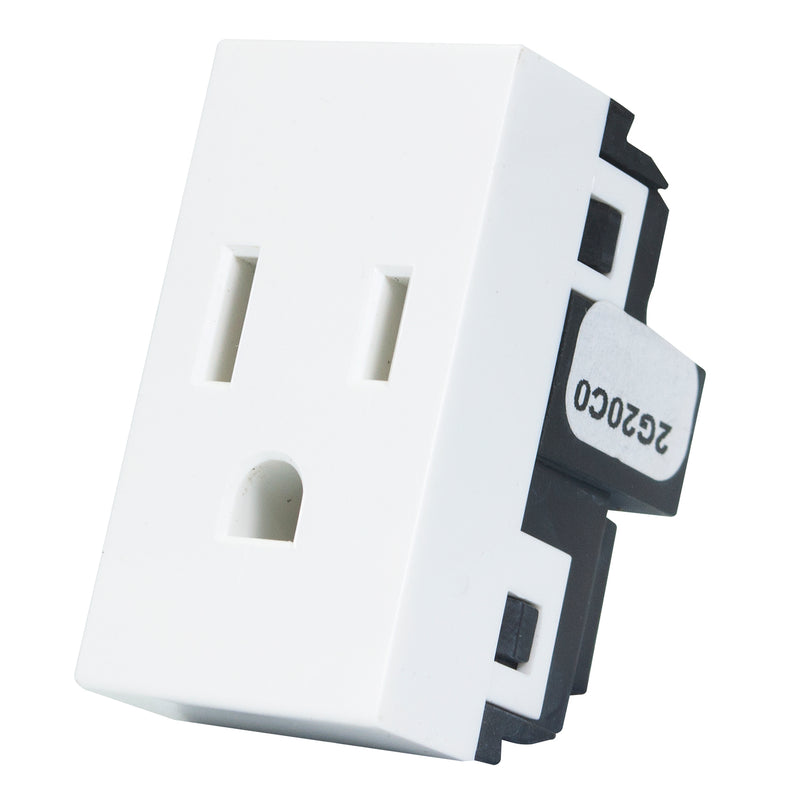 Contacto Leviton modular aterrizado bco