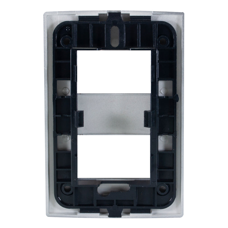 Placa Leviton modular ultra 2 Módulos aluminio