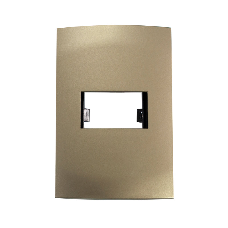 Placa Leviton modular ultra 1 Módulo champagne