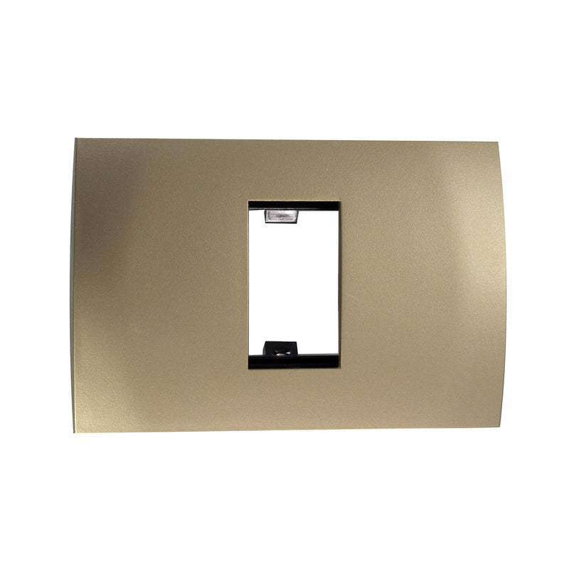 Placa Leviton modular ultra 1 Módulo champagne