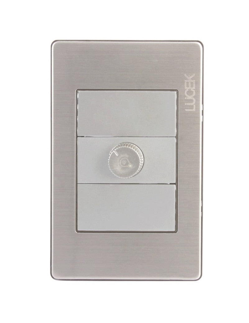 Placa Lucek metal dimmer plata