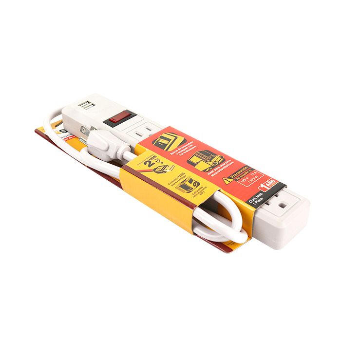 Multicontacto Sanelec 6 contactos 2 usb