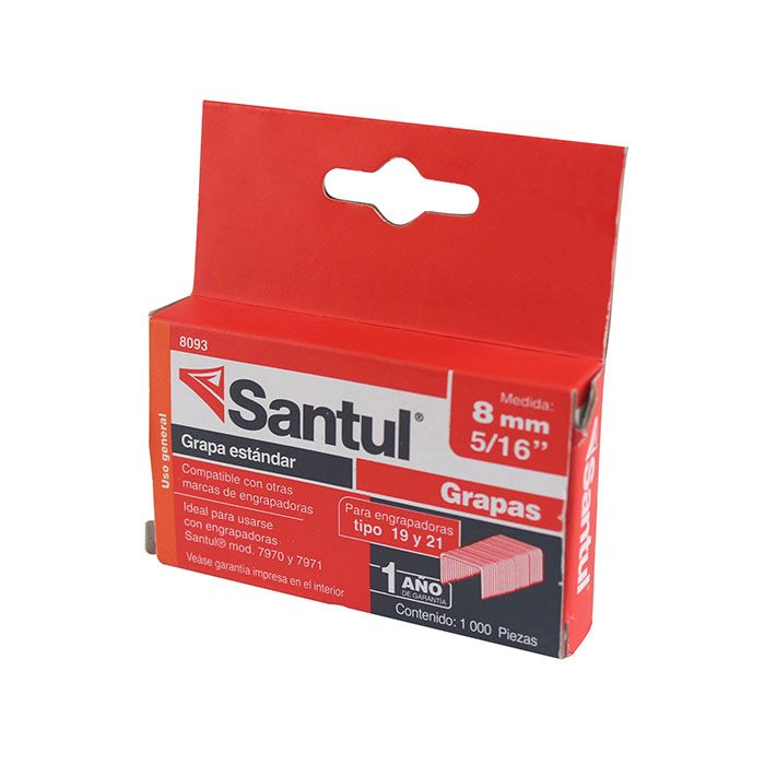 Grapas Santul de 5/16 p/modelo 7970y 7971, tipo 19 y 21, 10